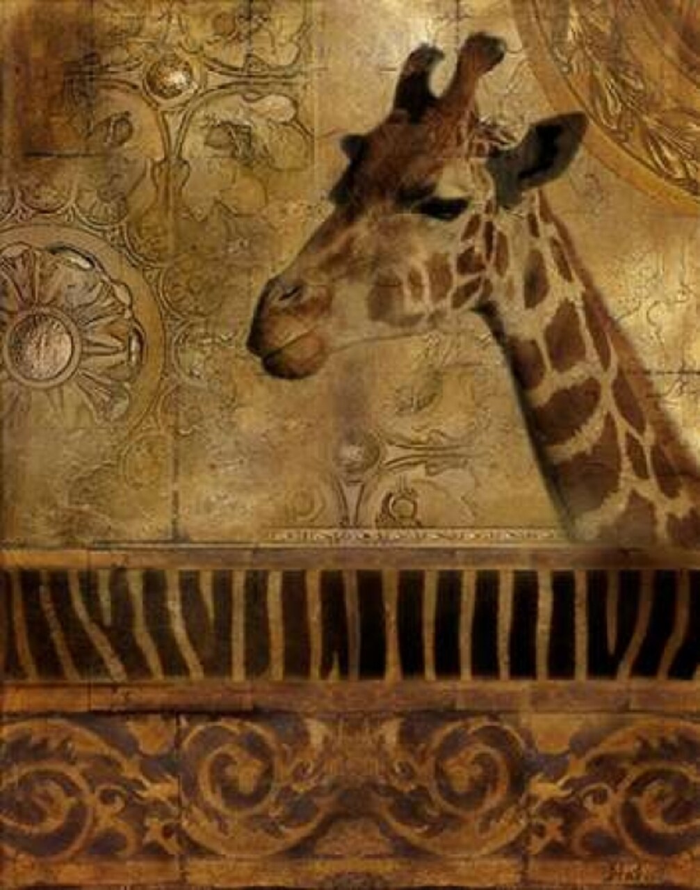 Elegant Safari III-Giraffe Poster Print by Patricia Pinto - Item # VARPDX6853